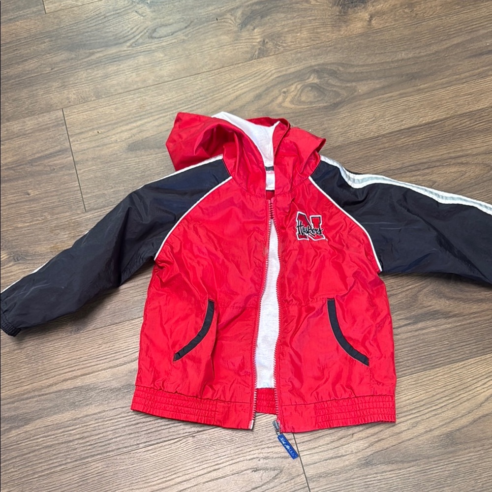 Kids Red and Black Hooded Jacket